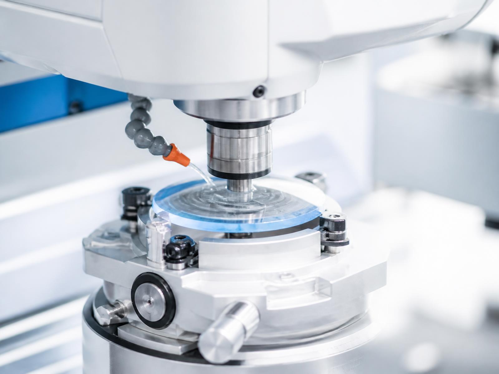 Machine de taillage de lentilles dans un laboratoire optique